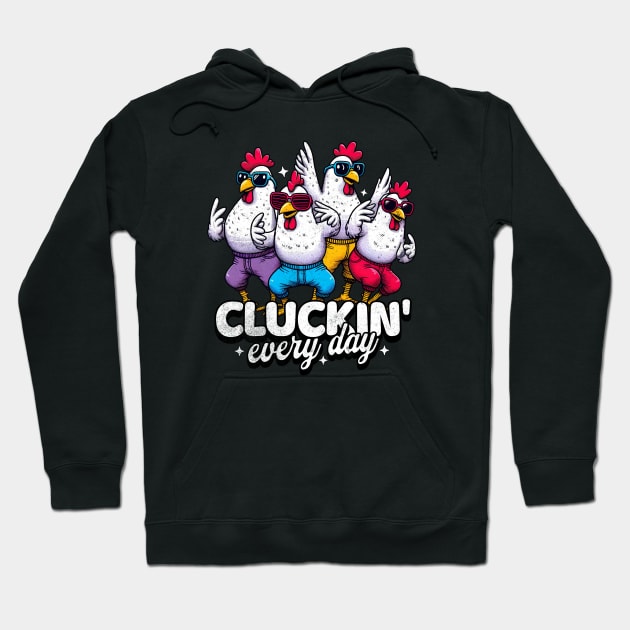 Funny Roosters Chicken Cluckin' Hoodie by alcoshirts